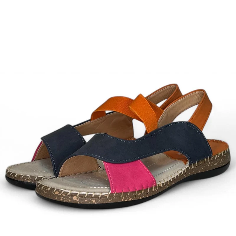 Sandalias Huran HN160 Naranja Marino Fucsia