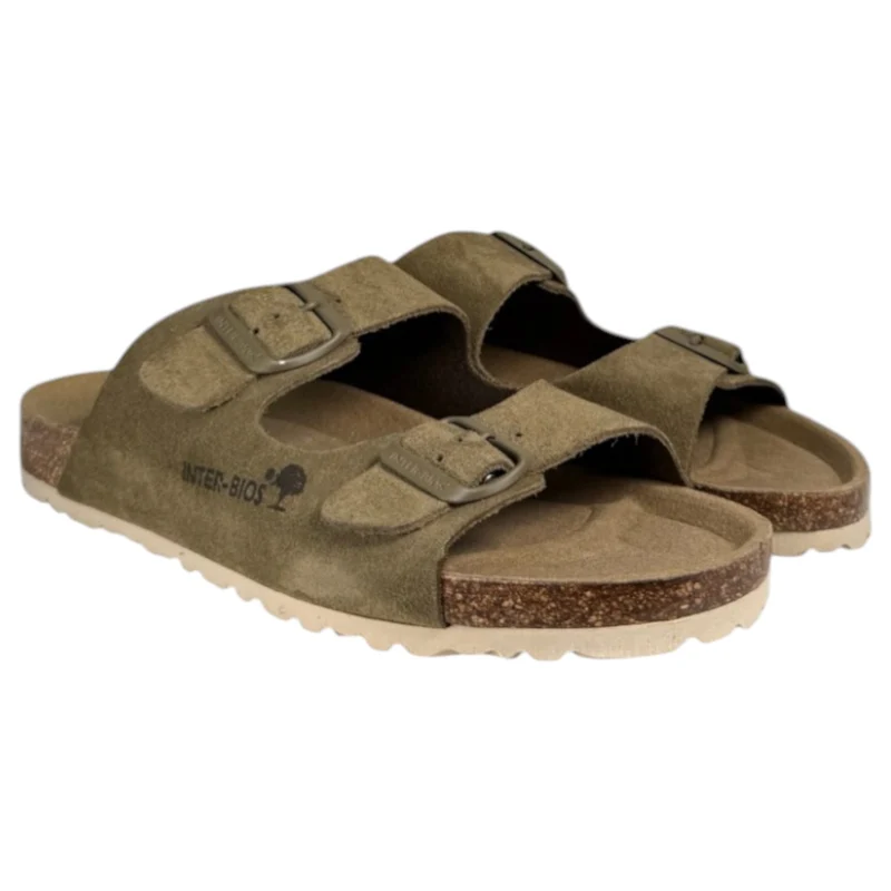 Sandalias Interbios 7600 Serraje Kaki