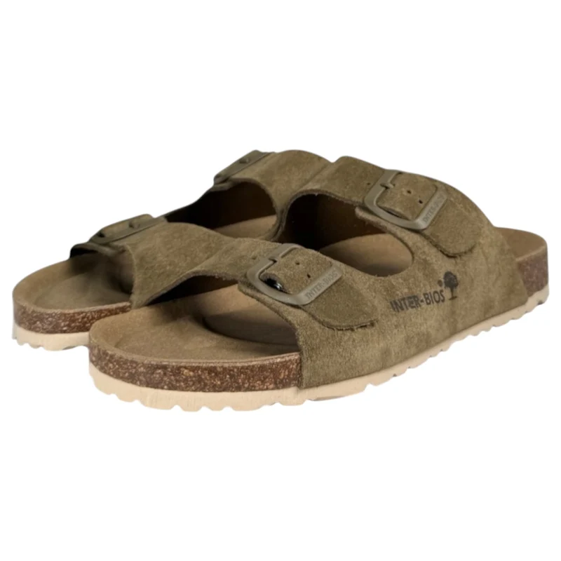 Sandalias Interbios 7600 Serraje Kaki
