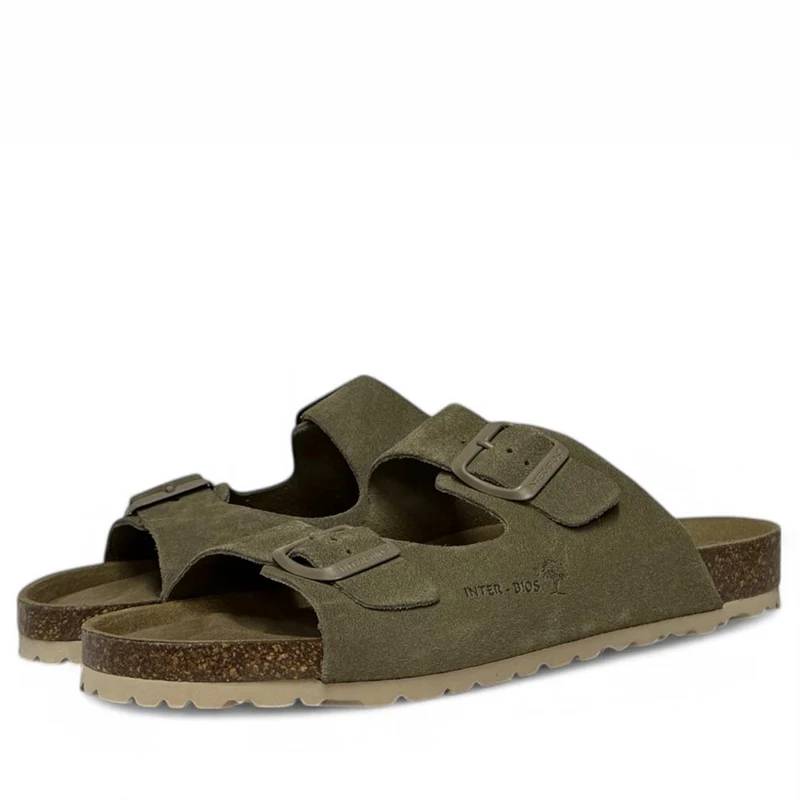Sandalias Interbios 7600 Serraje Kaki