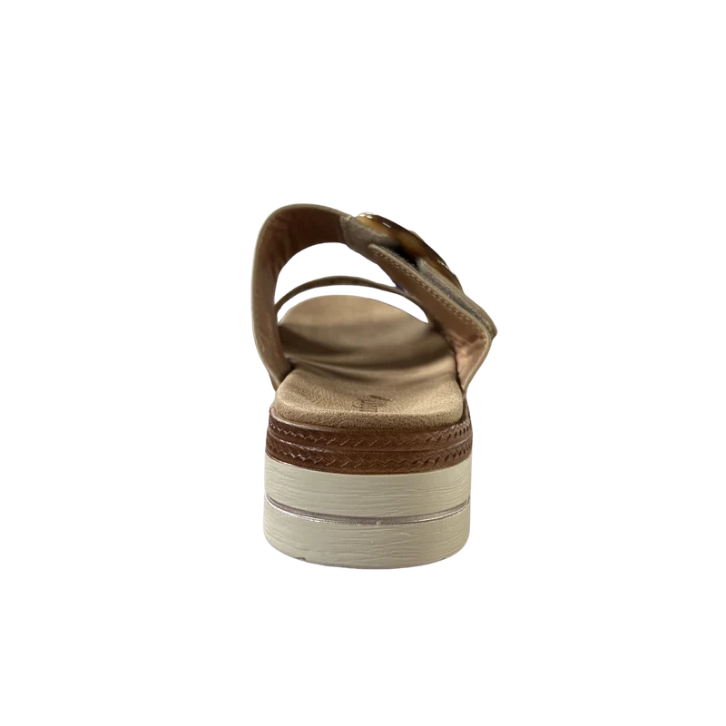 MUJER SANDALIA COMODO BEIGE RELIEVE