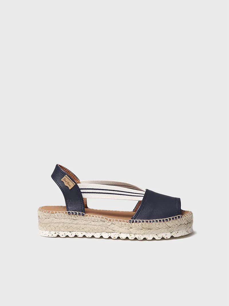 Sandalia de plataforma de yute para mujer | ESTEL-SW