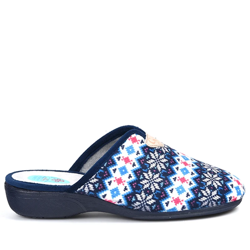 Zapatillas de Casa Natalia Gil Estampado Invierno 9002 Marino