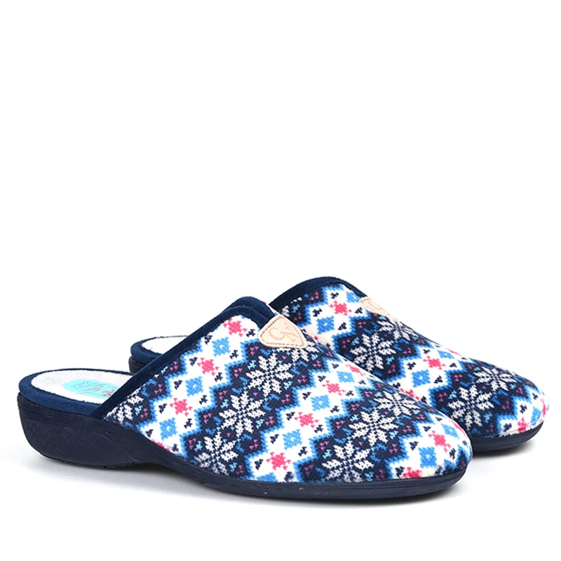 Zapatillas de Casa Natalia Gil Estampado Invierno 9002 Marino