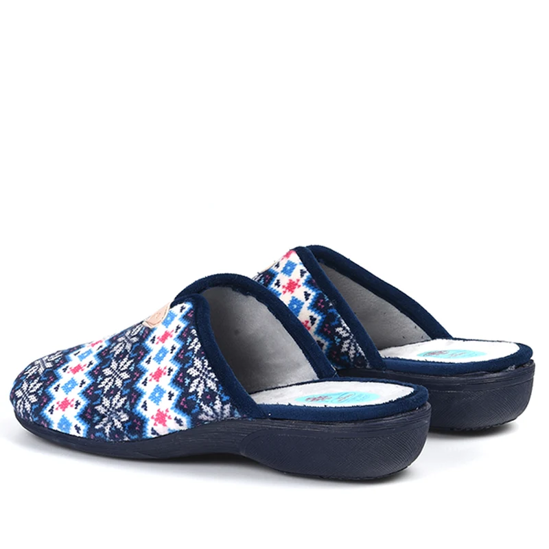 Zapatillas de Casa Natalia Gil Estampado Invierno 9002 Marino