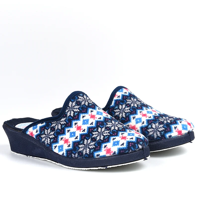 Zapatillas de Casa Natalia Gil Étnico Invierno 406 Marino