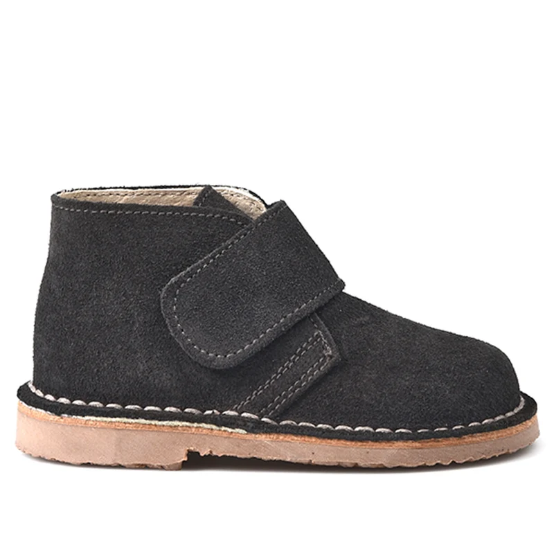 Botas Pisamierdas Infantil Gris Velcro