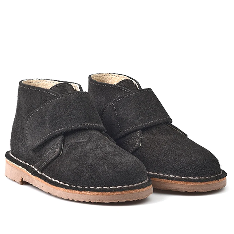 Botas Pisamierdas Infantil Gris Velcro