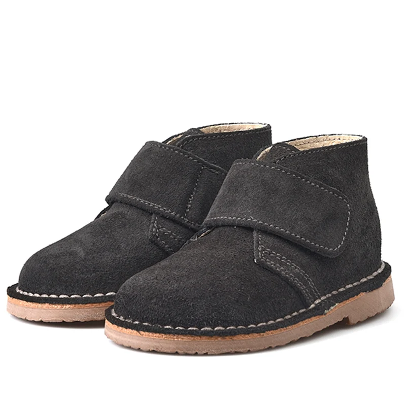 Botas Pisamierdas Infantil Gris Velcro