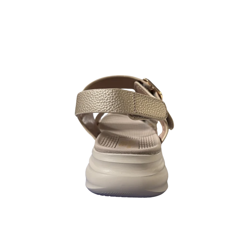 MUJER SANDALIA COMODO ORO PLATAFORMA