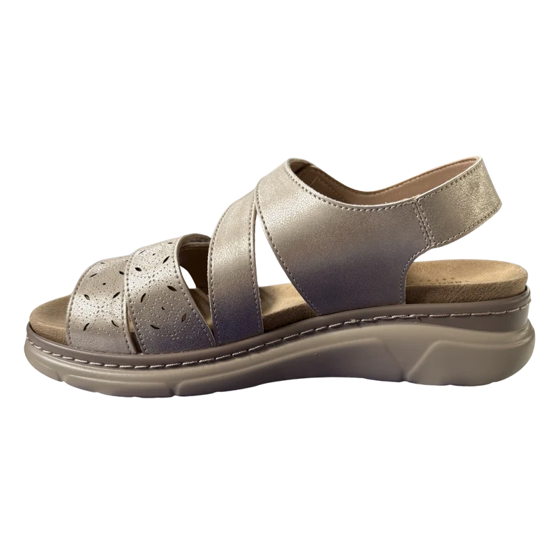 MUJER SANDALIA COMODO BEIGE RELIEVE