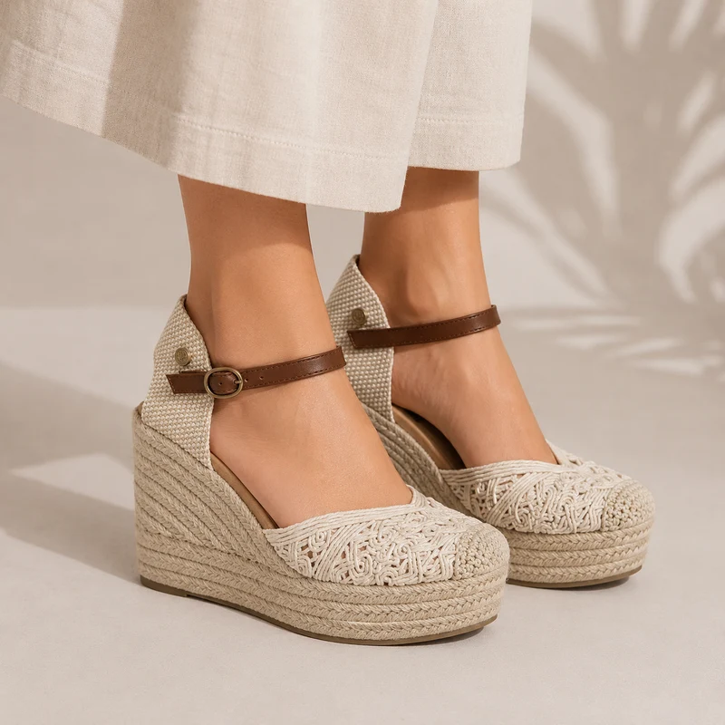 MUJER ESPARTO MARINERO BEIGE JULIA