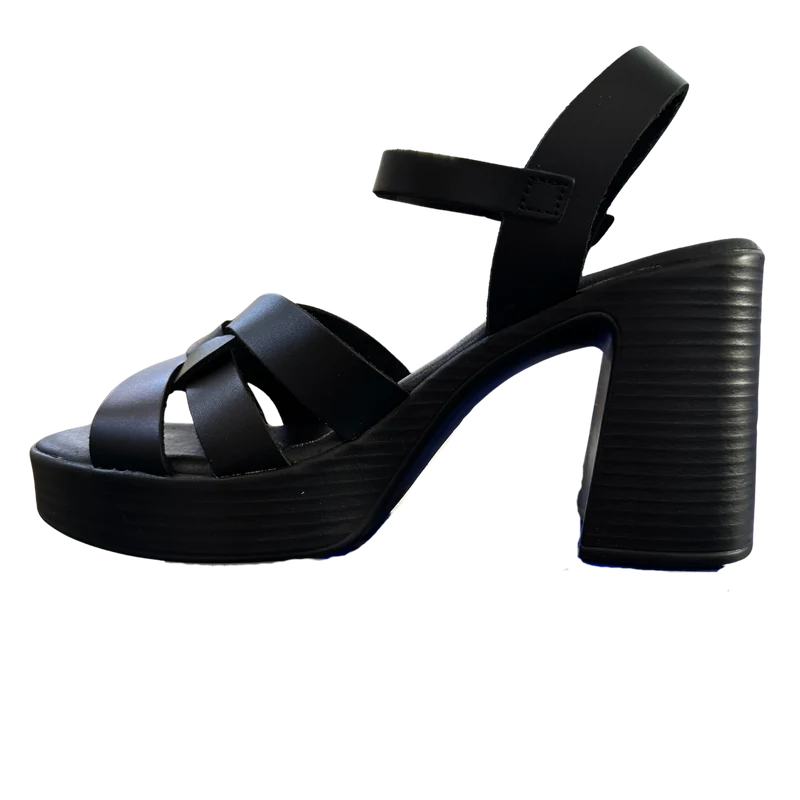 MUJER SANDALIA PIEL TACON ILENA NEGRO