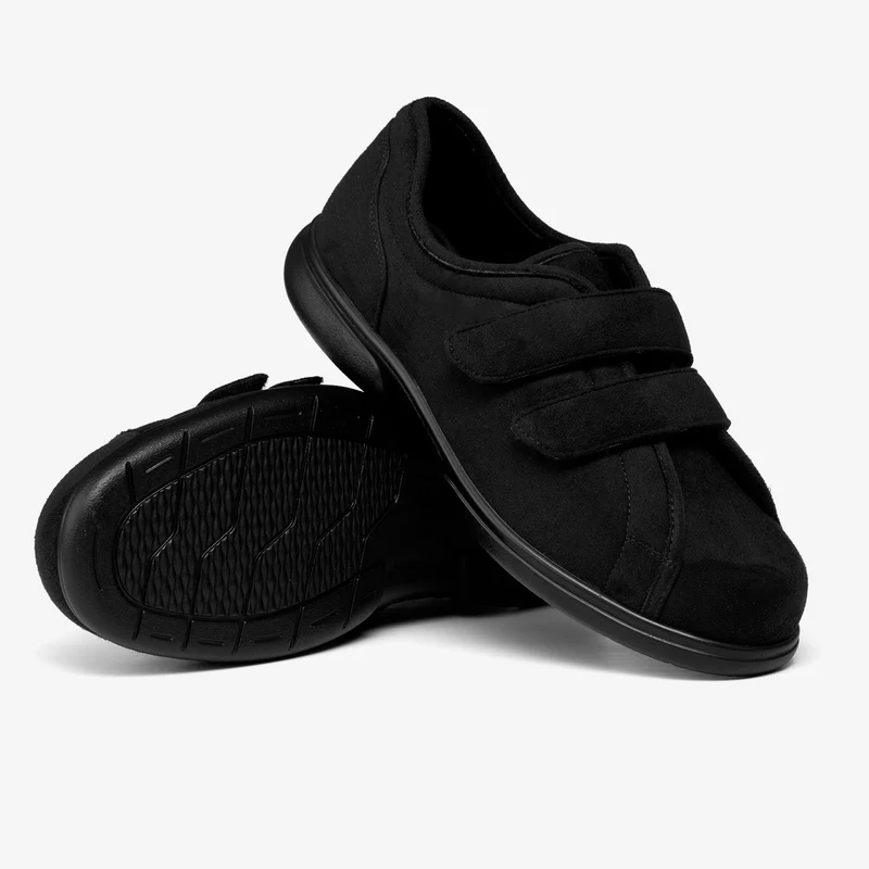 Pantuflas con velcro Tredd Well Stanley de corte ancho para hombre