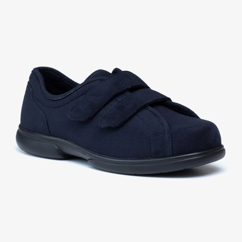 Pantuflas con velcro Tredd Well Stanley de corte ancho para hombre