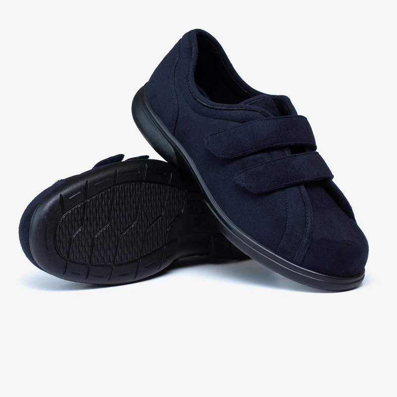 Pantuflas con velcro Tredd Well Stanley de corte ancho para hombre