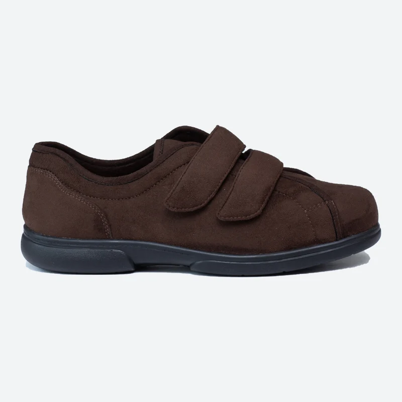 Pantuflas con velcro Tredd Well Stanley de corte ancho para hombre