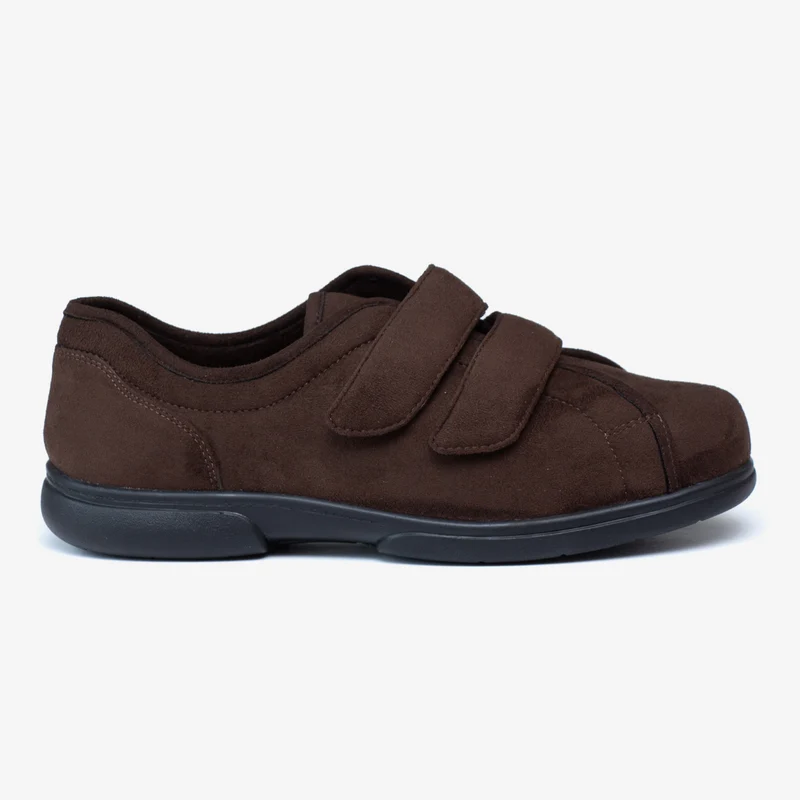 Pantuflas con velcro Tredd Well Stanley de corte ancho para hombre