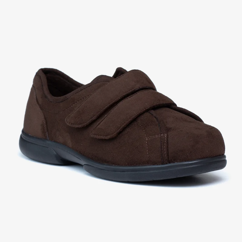 Pantuflas con velcro Tredd Well Stanley de corte ancho para hombre