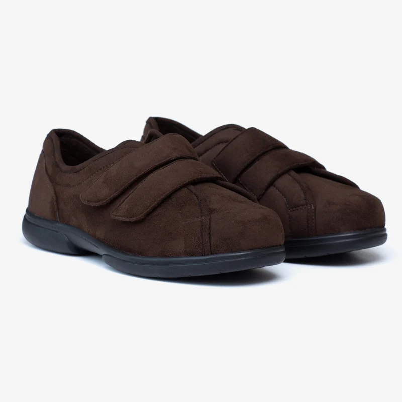 Pantuflas con velcro Tredd Well Stanley de corte ancho para hombre