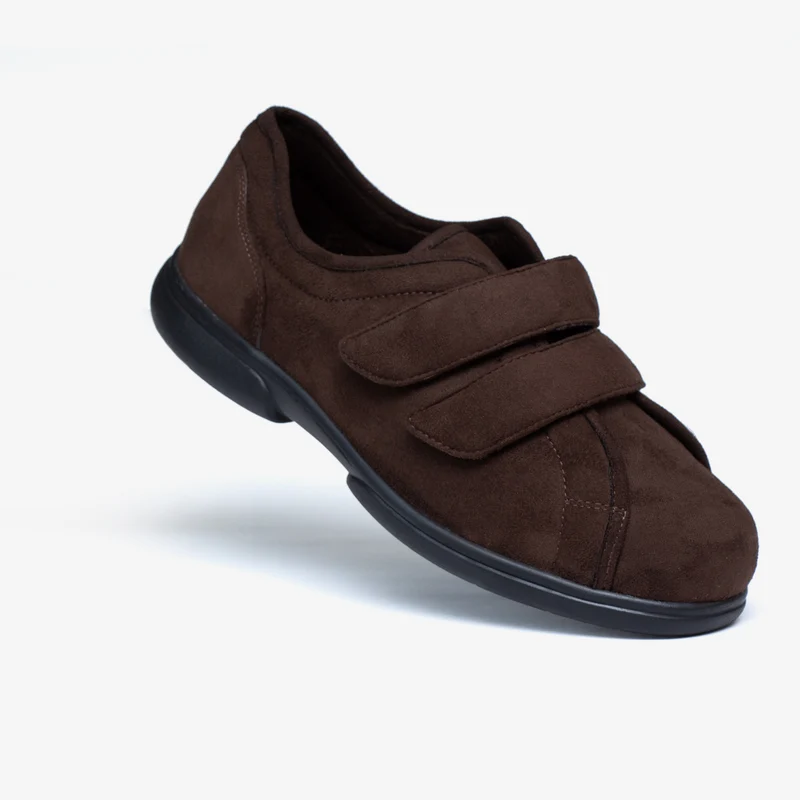 Pantuflas con velcro Tredd Well Stanley de corte ancho para hombre