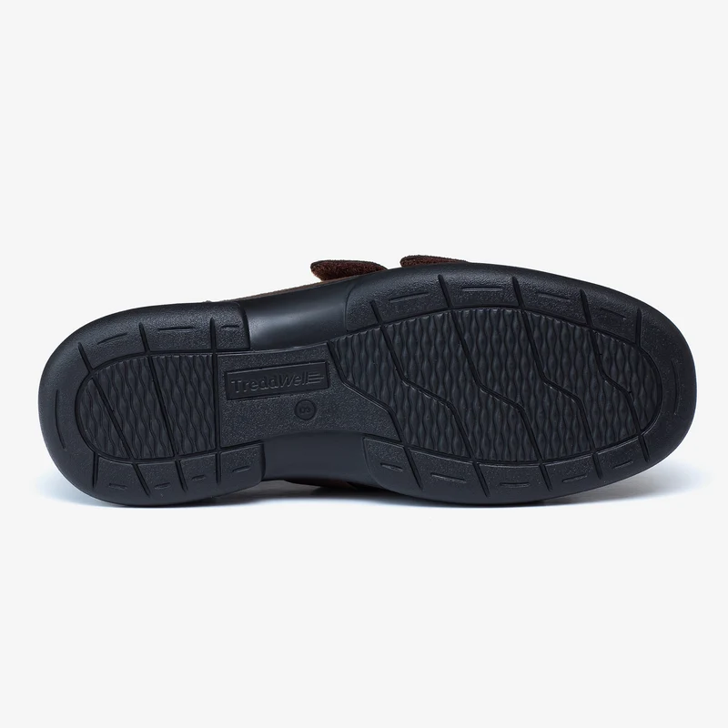 Pantuflas con velcro Tredd Well Stanley de corte ancho para hombre