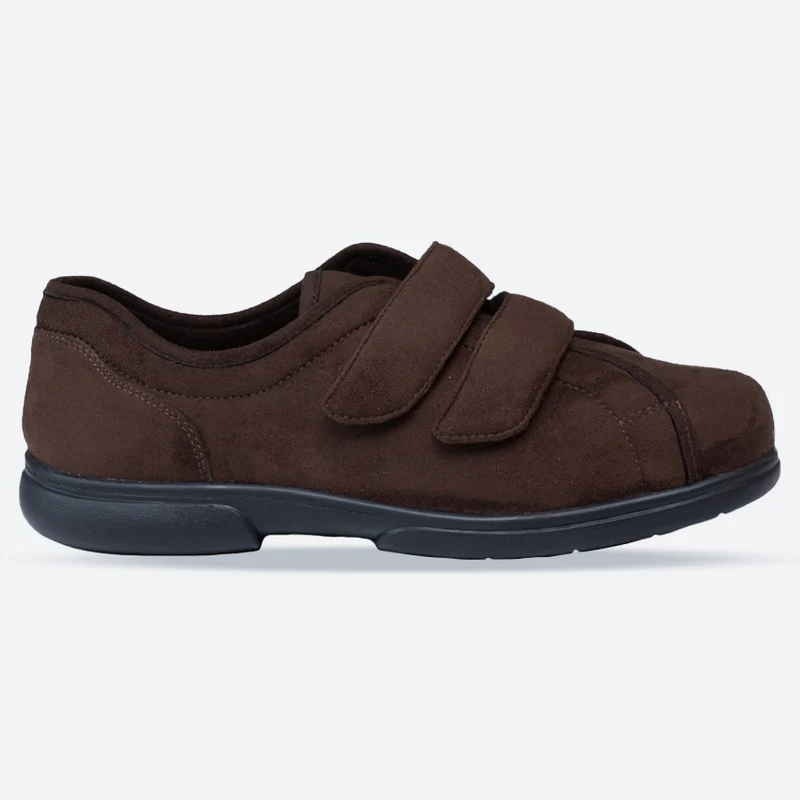 Pantuflas con velcro Tredd Well Stanley de corte ancho para hombre
