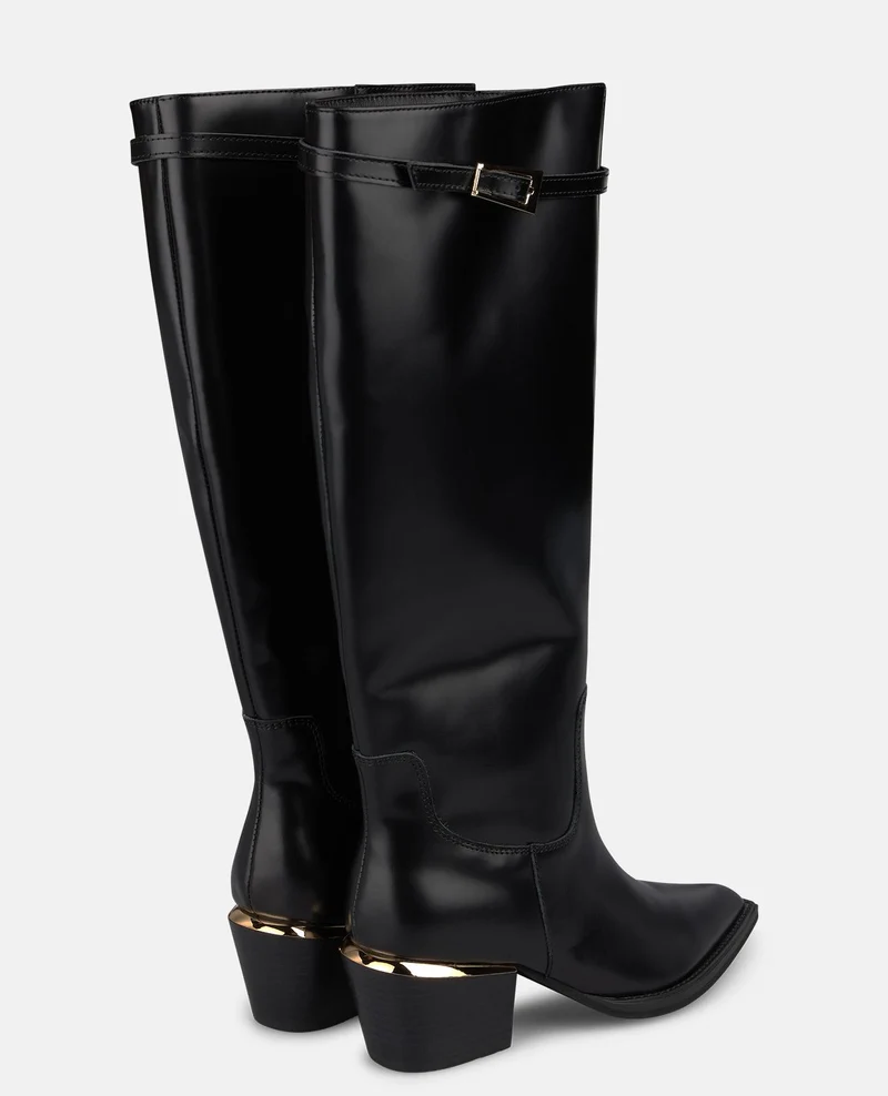 BOTA ALTA DE NAPA CON HEBILLA