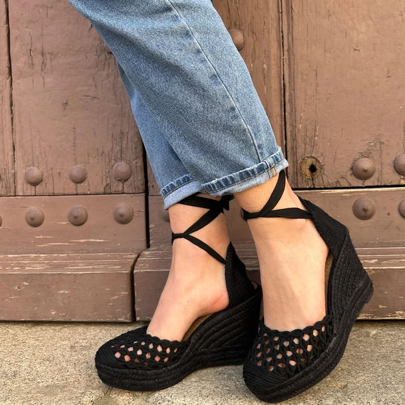 Alpargatas Corina Trenzados M5387 Negro
