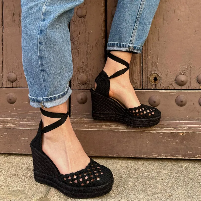 Alpargatas Corina Trenzados M5387 Negro