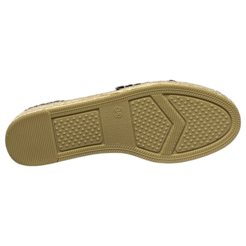Alpargatas Corina Croché Escote Corazón M5421 Negro