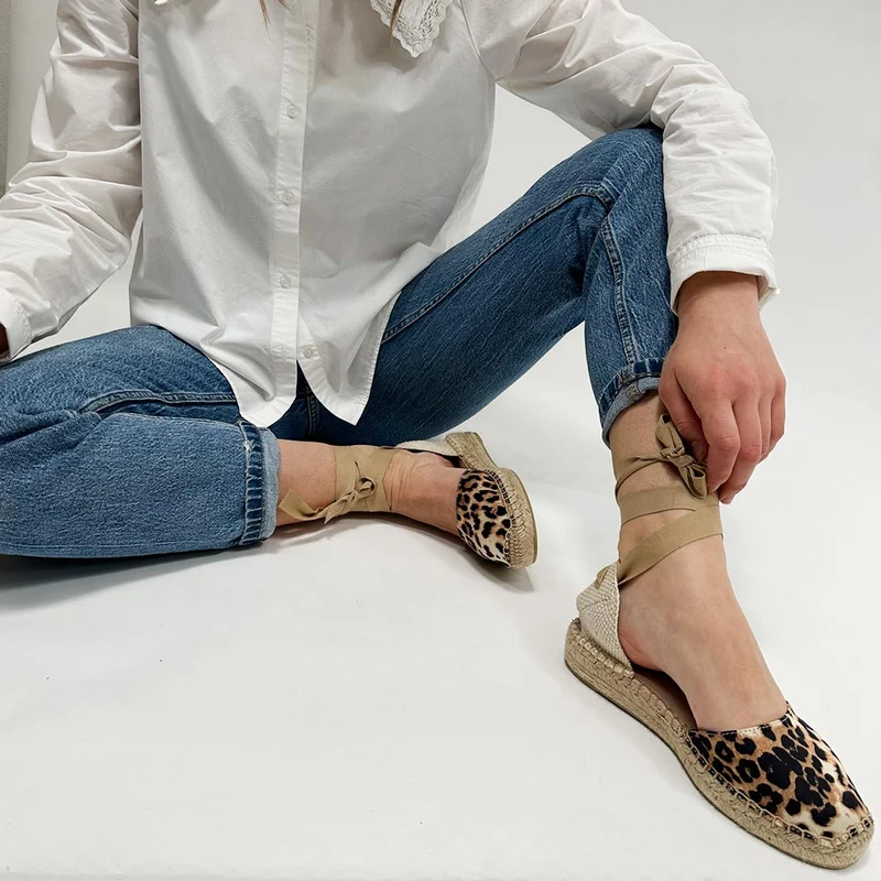 Alpargatas Corina Cintas Leopardo M5383 Leopardo