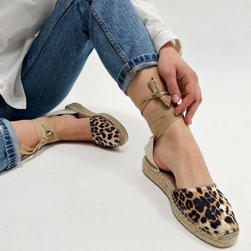Alpargatas Corina Cintas Leopardo M5383 Leopardo