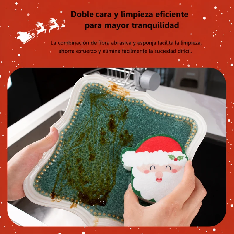 Miomu Esponja Lavaplatos Navideña