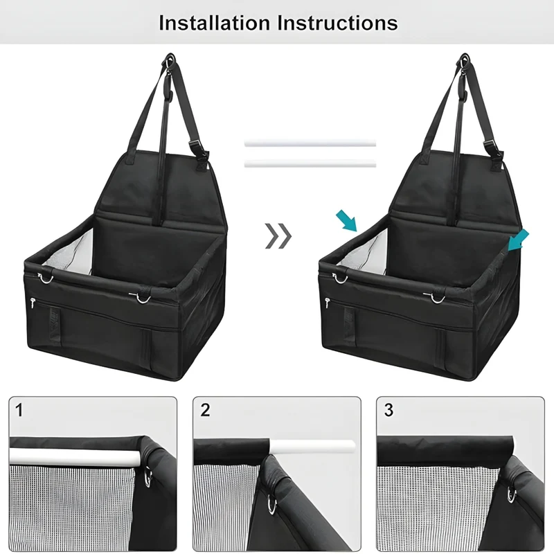 Miomu Bolso de Viaje para Asiento de Coche para Mascotas