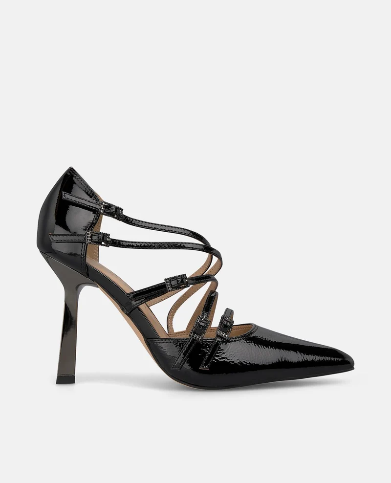 ZAPATO TACÓN TIRAS HEBILLA