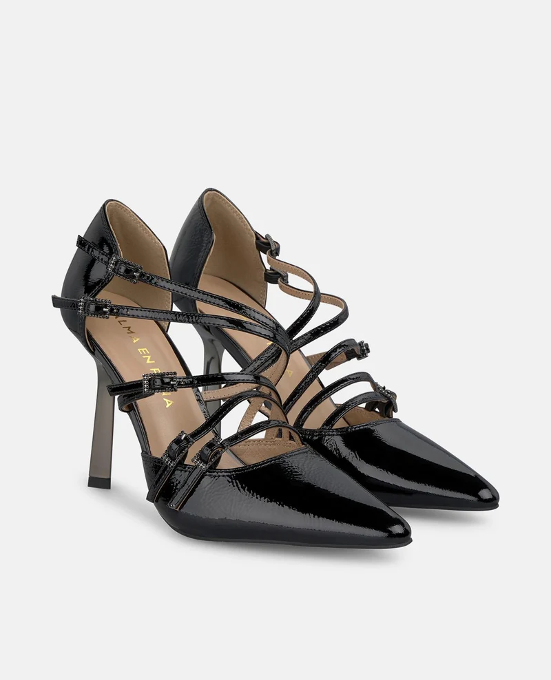 ZAPATO TACÓN TIRAS HEBILLA
