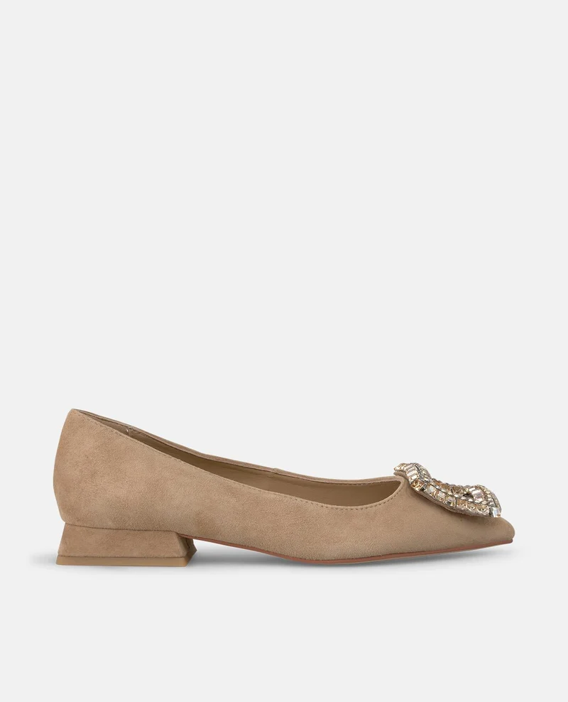 ZAPATO PLANO ADORNO CUADRADO