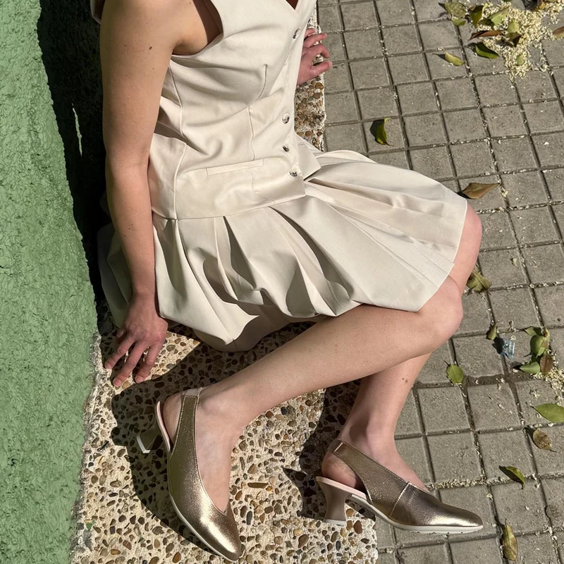 Zapatos Pitillos Salón Abiertos 10512 Nude