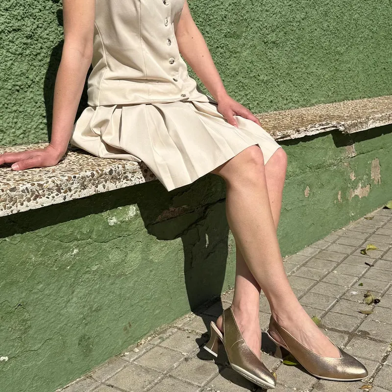 Zapatos Pitillos Salón Abiertos 10512 Nude