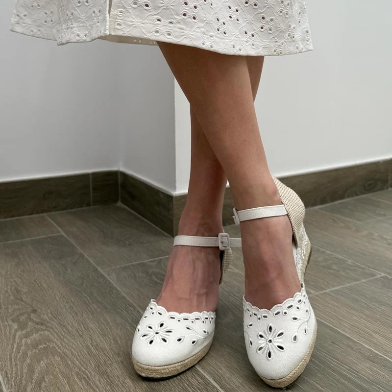 Alpargatas de Novia Mandarina Mayra Blanco