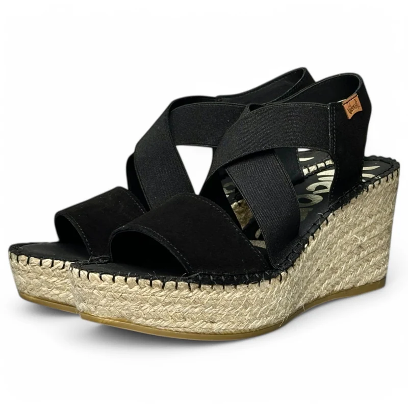 Sandalias de Esparto Vidorreta 36400 Serraje Negro