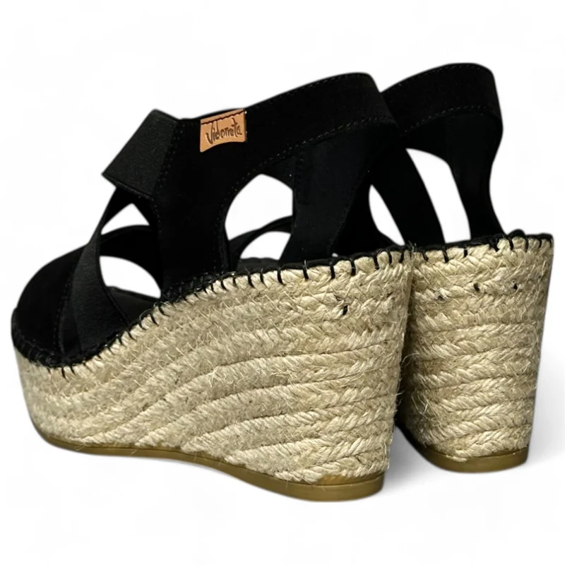 Sandalias de Esparto Vidorreta 36400 Serraje Negro