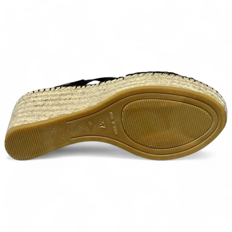 Sandalias de Esparto Vidorreta 36400 Serraje Negro