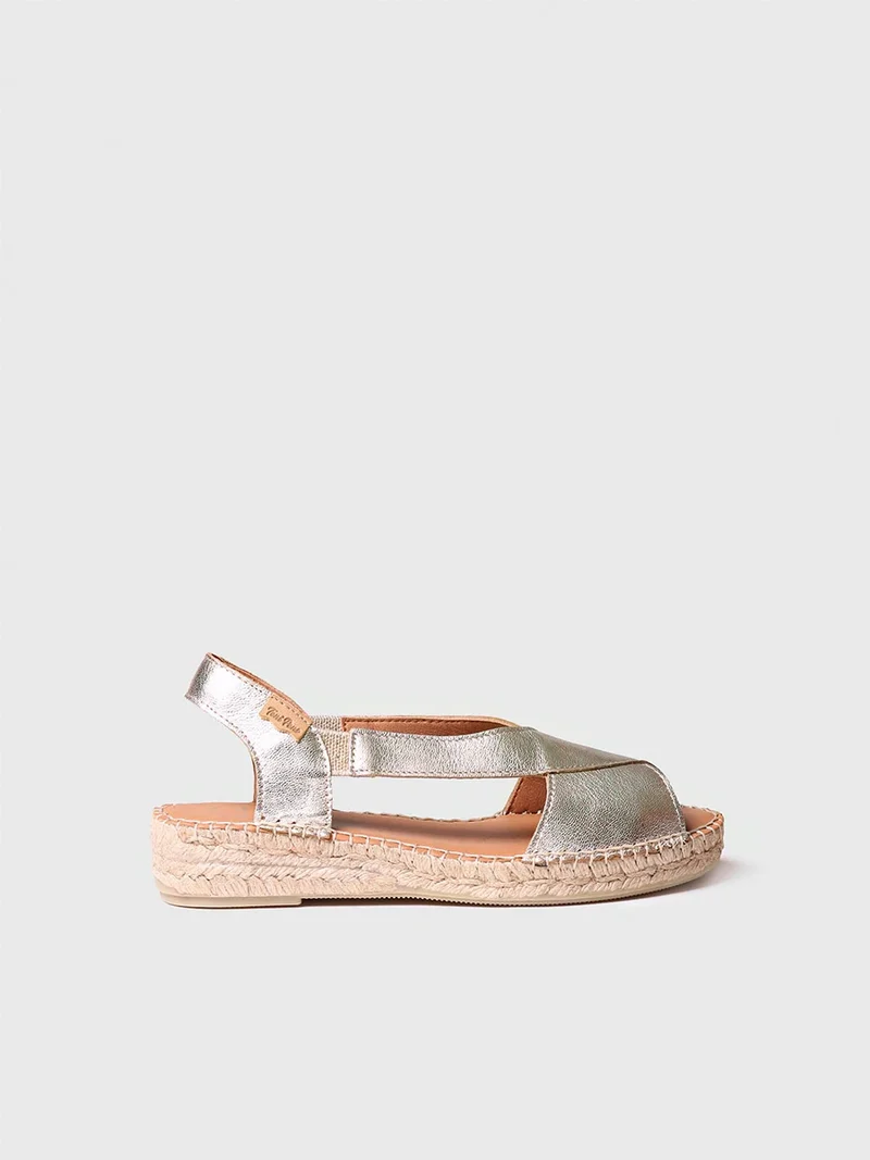Sandalias de mujer en piel con tiras cruzadas | ELDA-P