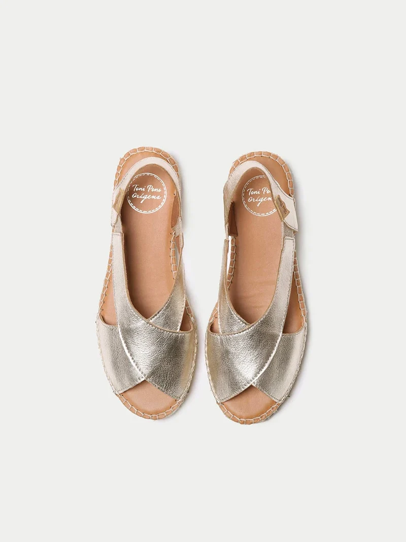 Sandalias de mujer en piel con tiras cruzadas | ELDA-P