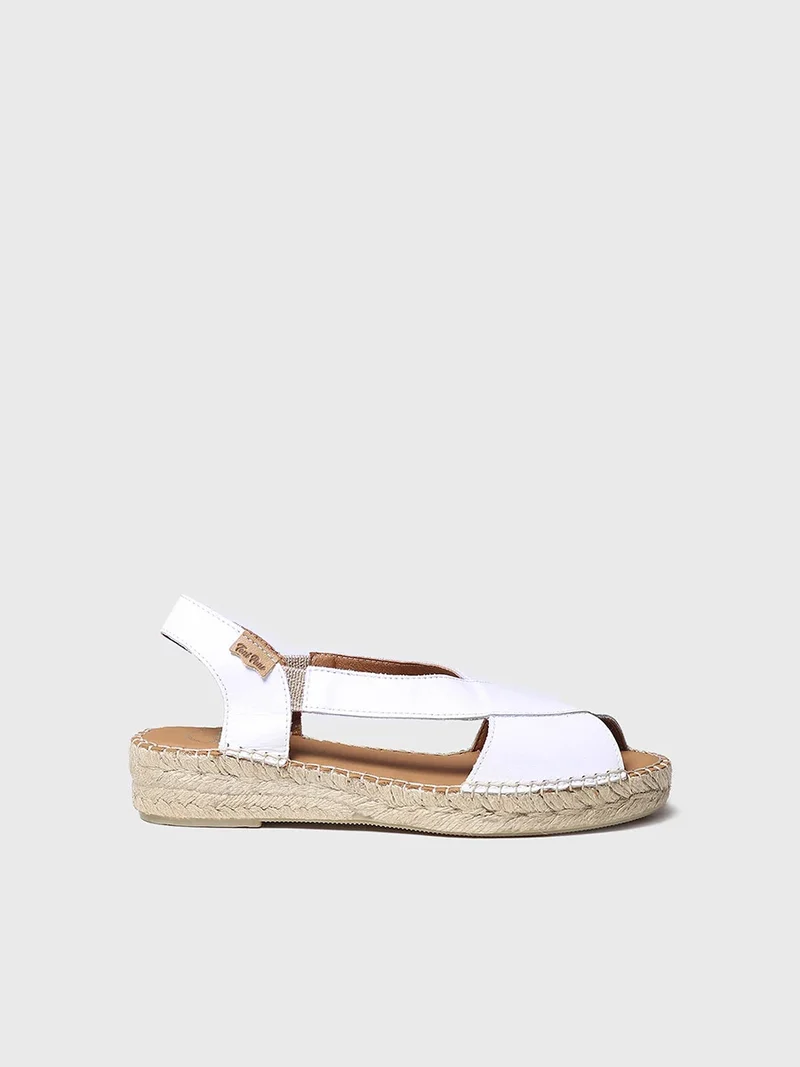 Sandalias de mujer en piel con tiras cruzadas | ELDA-P