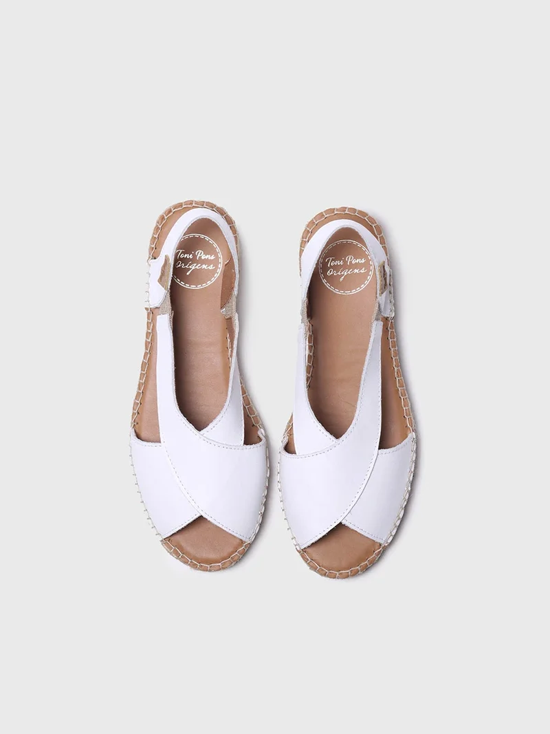 Sandalias de mujer en piel con tiras cruzadas | ELDA-P