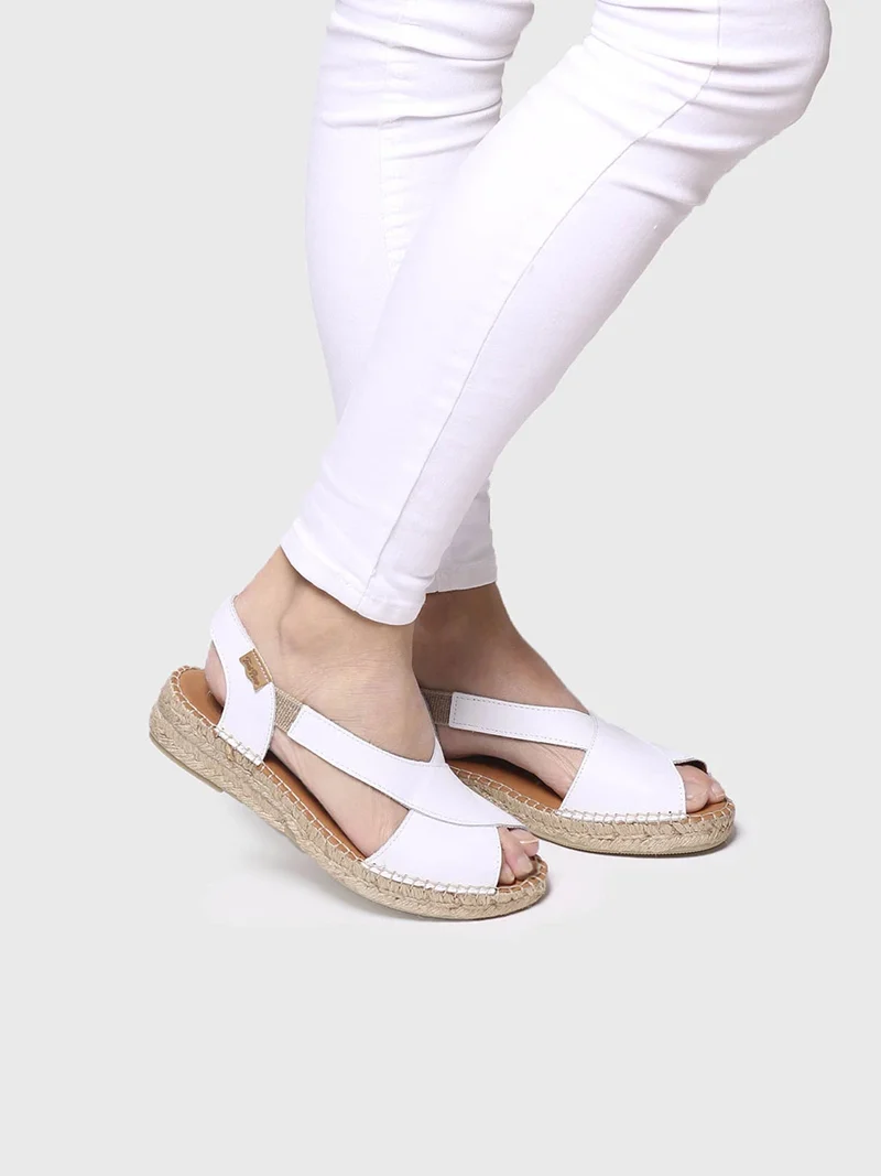 Sandalias de mujer en piel con tiras cruzadas | ELDA-P