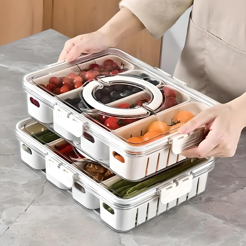Miomu Recipiente Hermético para Alimentos en Refrigerador, 4 Espacios